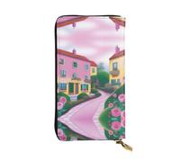 XZDAL Sweet Romance Portefeuille long en cuir avec fentes pour cartes, poche pour espèces et section zippée pour pièces de monnaie