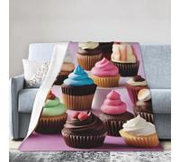 XZDAL Sweet Treats Couverture en flanelle 101,6 x 76,2 cm pour l'hiver, légère, chaude et douce pour lit, canapé, camping, voyage, utilisation à la maison