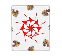 XZDAL Tapis de souris multicolore en caoutchouc épais avec rotation à huit voies 25,4 x 30,5 cm pour bureau, jeux, étude et bureau