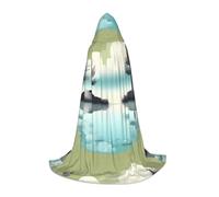 XZDAL Tranquil Lakes Cape à capuche longue pour adolescent, cosplay, bal masqué, carnaval, fête - Taille L