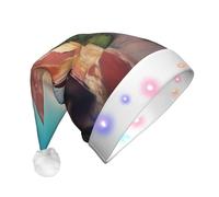 XZDAL Travel Dreams Chapeau de Noël lumineux pour adulte - Accessoires de costume de Père Noël
