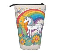 XZDAL Trousse à crayons avec motif licornes de dessin animé extensible, portable et légère pour ranger les petits objets