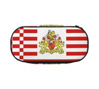 Xzdal Trousse à crayons imprimée avec drapeau du Sénat de Brême pour ranger des articles de papeterie ou des cosmétiques, répondant à divers besoins de stockage, Noir , Taille unique, Trousse de