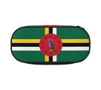 Xzdal Trousse à crayons imprimée drapeau du Commonwealth de Dominique pour ranger des articles de papeterie ou des cosmétiques, répondant à divers besoins de stockage, Noir , Taille unique, Trousse de