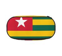 Xzdal Trousse à crayons imprimée drapeau du Togo pour ranger des articles de papeterie ou des cosmétiques, répondant à divers besoins de stockage, Noir , Taille unique, Trousse de beauté
