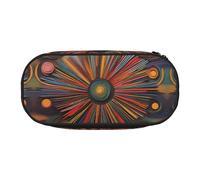 Xzdal Trousse à crayons imprimée expression artistique pour ranger des articles de papeterie ou des cosmétiques, répondant à divers besoins de stockage, Noir , Taille unique, Trousse de beauté
