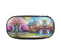 Xzdal Trousse à crayons imprimée licorne conte de fées pour ranger des articles de papeterie ou des cosmétiques, répondant à divers besoins de stockage, Noir , Taille unique, Trousse de beauté