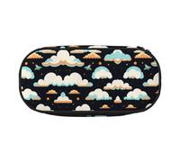 Xzdal Trousse à crayons imprimée The Sky in The Dark pour ranger des articles de papeterie ou des cosmétiques, répondant à divers besoins de stockage, Noir , Taille unique, Trousse de beauté