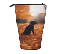 XZDAL Trousse à crayons motif feuilles avec chiens extensible, portable et légère, pour papeterie, petits objets