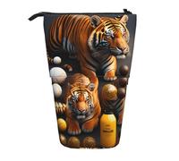 XZDAL Two Tiger Trousse à crayons avec design extensible, portable et légère pour ranger les petits objets