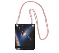 XZDAL Un univers fascinant sac à bandoulière pour téléphone portable, noir, pour femme, tendance et réglable, léger pour un usage quotidien, rose, Taille unique