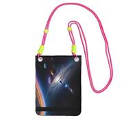 XZDAL Un univers fascinant sac à bandoulière pour téléphone portable, noir, pour femme, tendance et réglable, léger pour un usage quotidien, Fuchsia, Taille unique