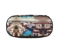 Xzdal Une trousse à crayons imprimée Travel Dreams pour ranger des articles de papeterie ou des cosmétiques, répondant à divers besoins de rangement, Noir , Taille unique, Trousse de beauté