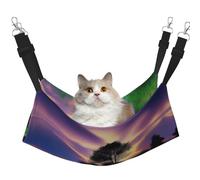 XZDAL Velvety Soft Nature's Beauty Hamac M pour chat réglable avec crochets métalliques double face pour un confort ultime