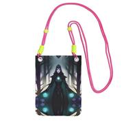 XZDAL WraithsAndWitches Sac à bandoulière pour téléphone portable, noir, pour femme, tendance et réglable, léger pour un usage quotidien, Fuchsia, Taille unique