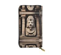 XZDCAL a Ancient Relics Portefeuille long en cuir tendance pour filles et femmes avec plusieurs compartiments, noir, taille unique, Noir , Taille unique