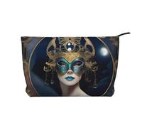 XZDCAL a MoonlitMasquerade (1) Trousse de maquillage en velours côtelé avec doublure robuste pour voyage et usage quotidien, noir, taille unique, Noir , Taille unique