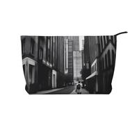 XZDCAL a Urban Vibes Trousse de maquillage en velours côtelé avec doublure robuste pour voyage et usage quotidien, noir, taille unique, Noir , Taille unique