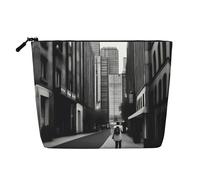 XZDCAL a Urban Vibes Trousse de maquillage monocouche aspect lin avec fermeture éclair pour répondre à vos besoins quotidiens ou de voyage, noir, taille unique, Noir , Taille unique