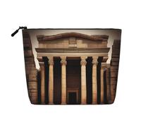 XZDCAL Ancient Relics Trousse de maquillage monocouche aspect lin avec fermeture éclair pour répondre à vos besoins quotidiens ou de voyage, noir, taille unique, Noir , Taille unique