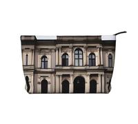 XZDCAL aOld Architecture Trousse de maquillage en velours côtelé avec doublure robuste pour voyage et usage quotidien, noir, taille unique, Noir , Taille unique