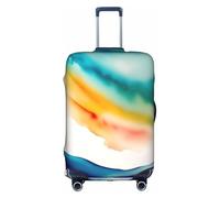 XZDCAL Aquarelle horizon sur une housse de valise blanche. La housse ne comprend pas la valise elle-même, blanc, S