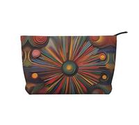 XZDCAL Artistic Expression Trousse de maquillage en velours côtelé avec doublure robuste pour voyage et usage quotidien, noir, taille unique, Noir , Taille unique