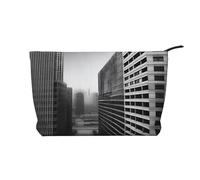 XZDCAL aUrban Horizon Trousse de maquillage en velours côtelé avec doublure robuste pour voyage et usage quotidien, noir, taille unique, Noir , Taille unique