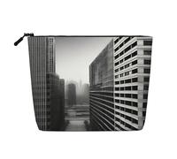 XZDCAL aUrban Horizon Trousse de maquillage monocouche aspect lin avec fermeture éclair pour répondre à vos besoins quotidiens ou de voyage, noir, taille unique, Noir , Taille unique
