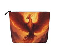XZDCAL Beautiful Phoenix Trousse de maquillage monocouche aspect lin avec fermeture éclair pour répondre à vos besoins quotidiens ou de voyage, noir, taille unique, Noir , Taille unique