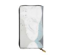 XZDCAL Blue and White Art Portefeuille long en cuir tendance pour filles et femmes avec plusieurs compartiments, noir, taille unique, Noir , Taille unique