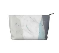 XZDCAL Blue and White Art Trousse de maquillage en velours côtelé avec doublure robuste pour voyage et usage quotidien, noir, taille unique, Noir , Taille unique