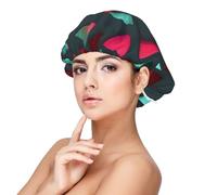 XZDCAL Bonnet de nuit en satin à motif triangulaire pour adultes - Doux pour la protection des cheveux et le coiffage - Noir - Taille unique