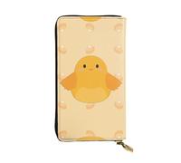 XZDCAL Cartoon Chick Portefeuille long en cuir tendance pour filles et femmes avec plusieurs compartiments, noir, taille unique, Noir , Taille unique