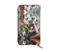XZDCAL Cartoon Koala Portefeuille en Cuir Longue Pochette pour Filles et Femmes avec Plusieurs Compartiments Noir Taille Unique, Noir , Taille unique