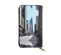XZDCAL City Street Portefeuille en cuir pour fille et femme avec plusieurs compartiments Noir Taille unique, Noir , Taille unique