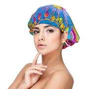 XZDCAL Corlorful Park Bonnet de nuit en satin doux pour adulte Protection des cheveux Noir Taille unique
