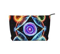 XZDCAL Cosmic Stars Trousse de maquillage en velours côtelé avec doublure robuste pour voyage et usage quotidien, noir, taille unique, Noir , Taille unique