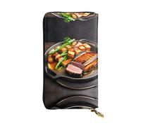 XZDCAL Delicious Grilled meat Portefeuille en cuir pour filles et femmes avec plusieurs compartiments Noir Taille unique, Noir , Taille unique