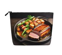 XZDCAL Delicious Trousse de maquillage monocouche aspect lin avec fermeture éclair pour répondre à vos besoins quotidiens ou de voyage, noir, taille unique, Noir , Taille unique