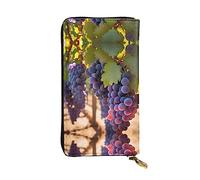 XZDCAL Desert Grapes Portefeuille long en cuir pour fille et femme avec plusieurs compartiments Noir Taille unique, Noir , Taille unique