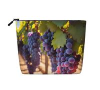 XZDCAL Desert Grapes Trousse de maquillage simple couche aspect lin avec fermeture éclair pour répondre à vos besoins quotidiens ou de voyage, noir, taille unique, Noir , Taille unique