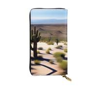 XZDCAL Desert Vistas Portefeuille long en cuir tendance pour fille et femme avec plusieurs compartiments, noir, taille unique, Noir , Taille unique