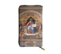 XZDCAL Divine Frescoes Portefeuille en cuir pour fille et femme avec plusieurs compartiments, noir, taille unique, Noir , Taille unique