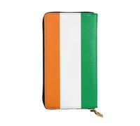 XZDCAL Drapeau de la Côte d'Ivoire Mode Portefeuille Long Pochette en Cuir pour Filles et Femmes avec Plusieurs Compartiments Noir Taille Unique, Noir , Taille unique