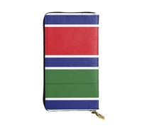 XZDCAL Drapeau de la Gambie Portefeuille en Cuir Longue Pochette Mode pour Filles et Femmes avec Plusieurs Compartiments Noir Taille Unique, Noir , Taille unique
