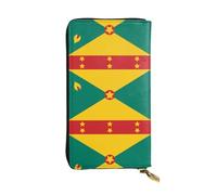 XZDCAL Drapeau de la Grenade Portefeuille en Cuir Longue Pochette Mode pour Filles et Femmes avec Plusieurs Compartiments Noir Taille Unique, Noir , Taille unique