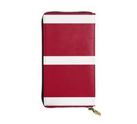 XZDCAL Drapeau de la Lettonie Portefeuille en Cuir Longue Pochette Mode pour Filles et Femmes avec Plusieurs Compartiments Noir Taille Unique, Noir , Taille unique