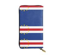 XZDCAL Drapeau du Cap-Vert Mode Portefeuille Long Pochette en Cuir pour Fille et Femme avec Plusieurs Compartiments Noir Taille Unique, Noir , Taille unique