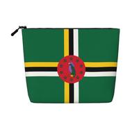 XZDCAL Drapeau du Commonwealth de Dominique Trousse de maquillage monocouche aspect lin avec fermeture éclair pour vos besoins quotidiens ou de voyage, noir, taille unique, Noir , Taille unique